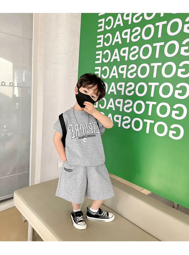 Boys Printed T-Shirt Shorts 26 Summer Export Clothing — feature 15