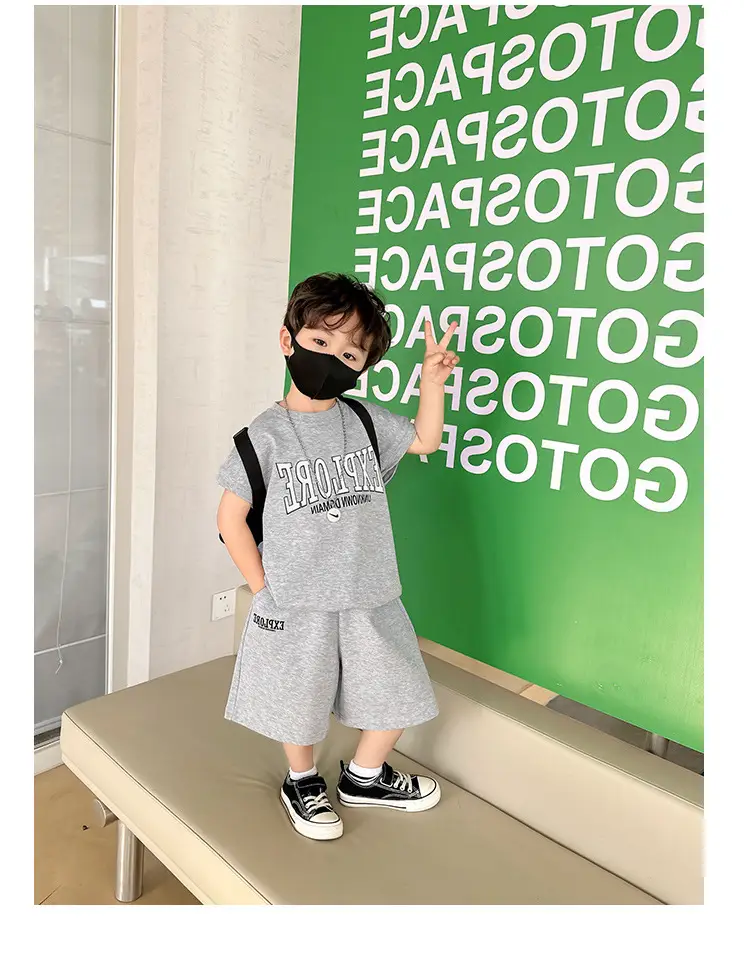 Boys Printed T-Shirt Shorts 26 Summer Export Clothing — feature 17