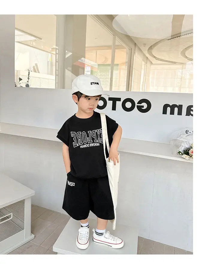 Boys Printed T-Shirt Shorts 26 Summer Export Clothing — feature 18
