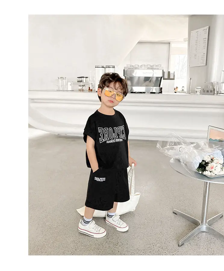 Boys Printed T-Shirt Shorts 26 Summer Export Clothing — feature 23