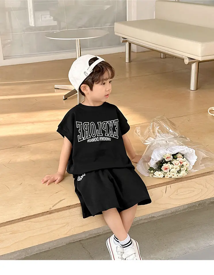 Boys Printed T-Shirt Shorts 26 Summer Export Clothing — feature 24