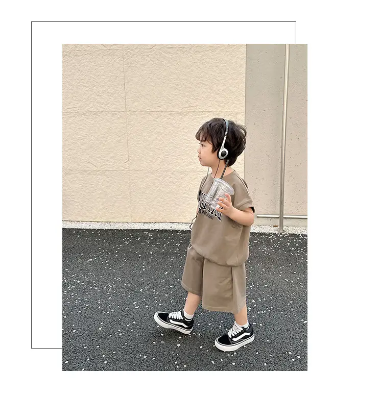 Boys Printed T-Shirt Shorts 26 Summer Export Clothing — feature 7