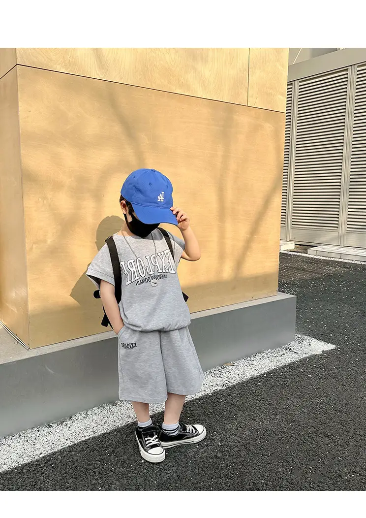 Boys Printed T-Shirt Shorts 26 Summer Export Clothing — feature 8