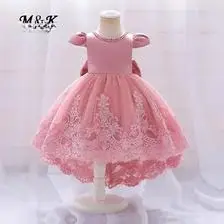 Pink Three-Dimensional Lace Sleeveless Princess Dress for Girls β feature 1