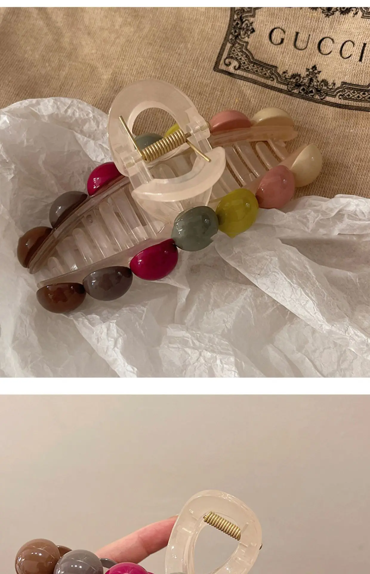 2023 New Clamp Large Hairpin with Rainbow Candy Clips — feature 11