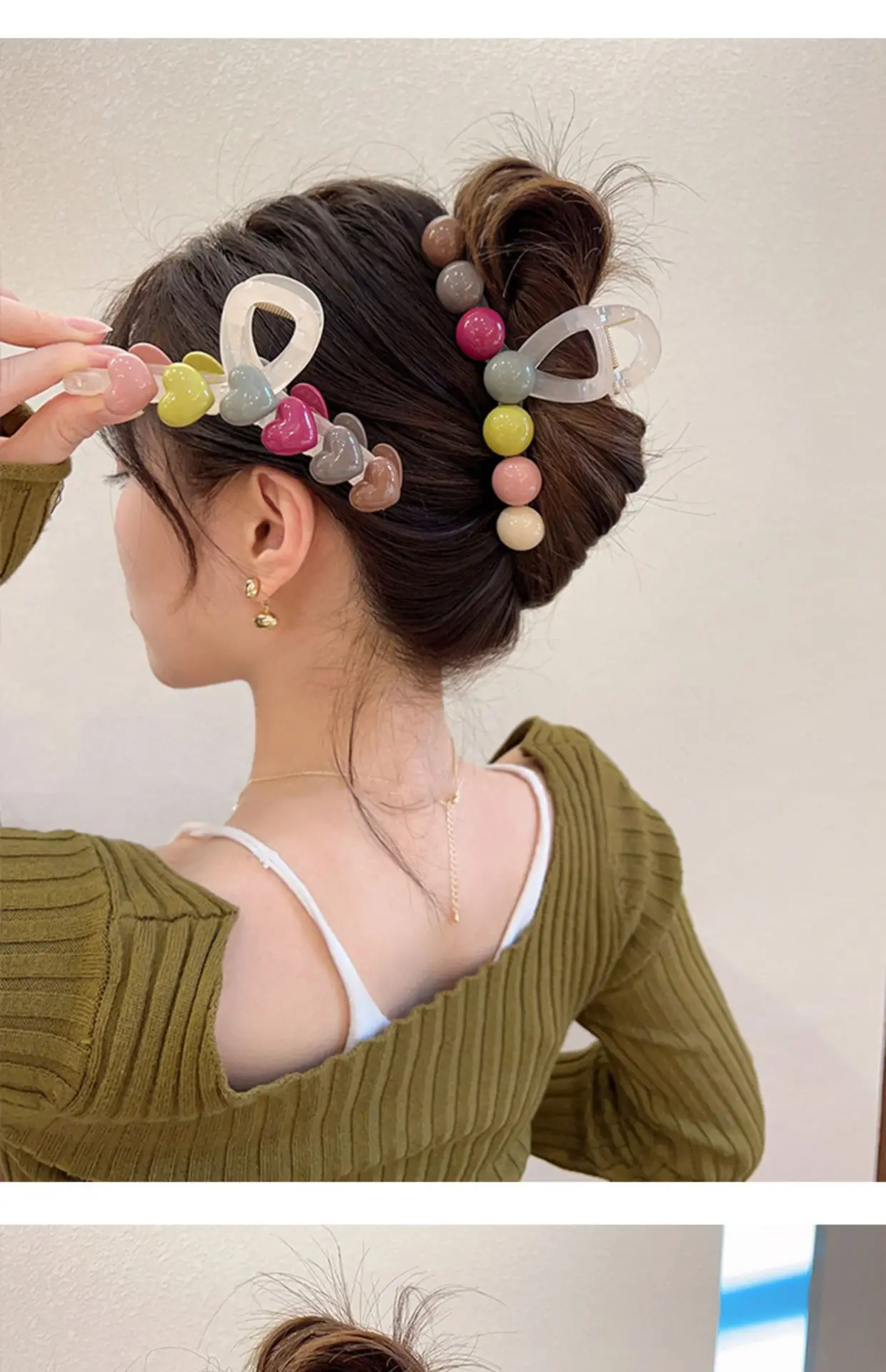 2023 New Clamp Large Hairpin with Rainbow Candy Clips — feature 13