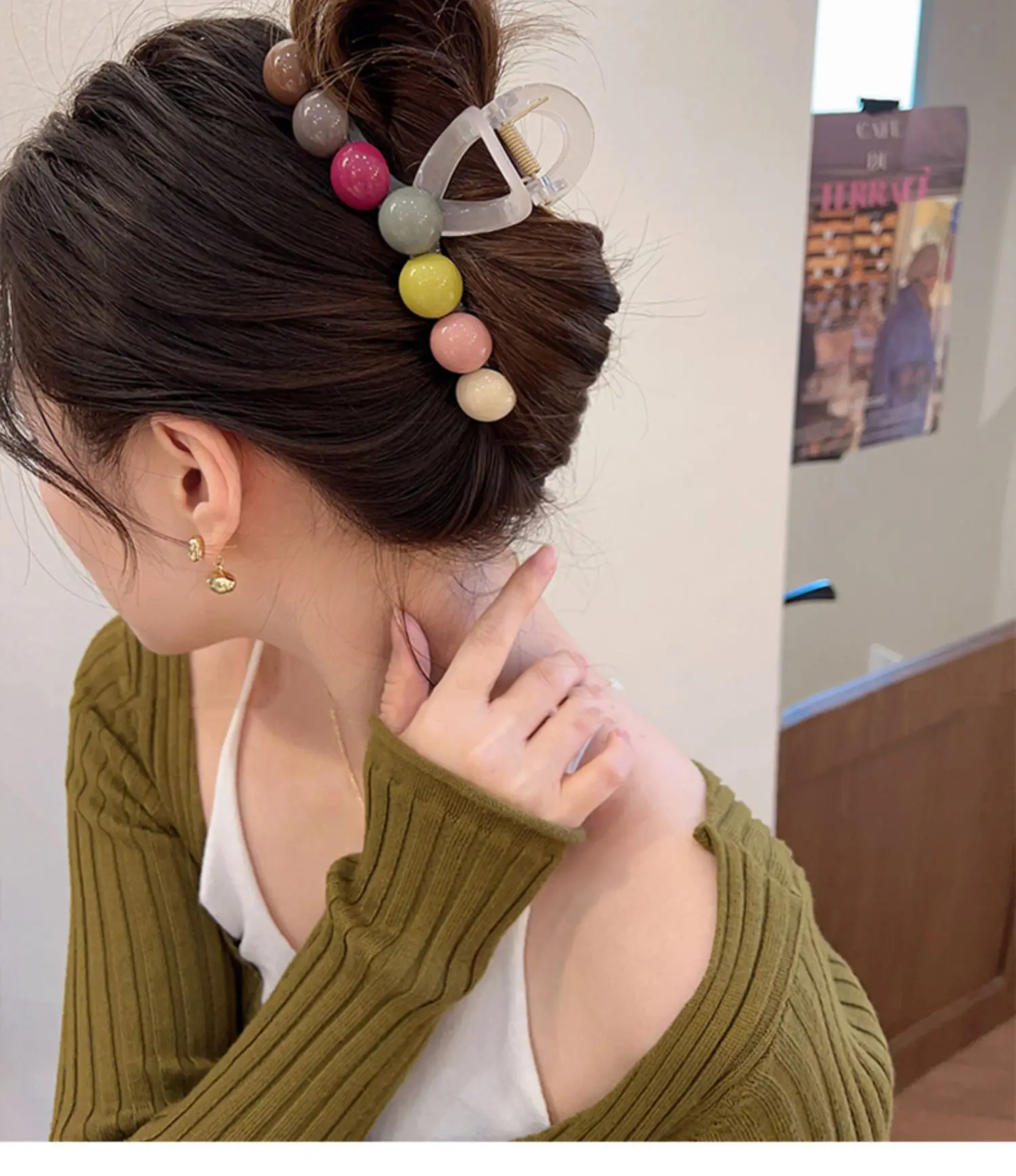 2023 New Clamp Large Hairpin with Rainbow Candy Clips — feature 14