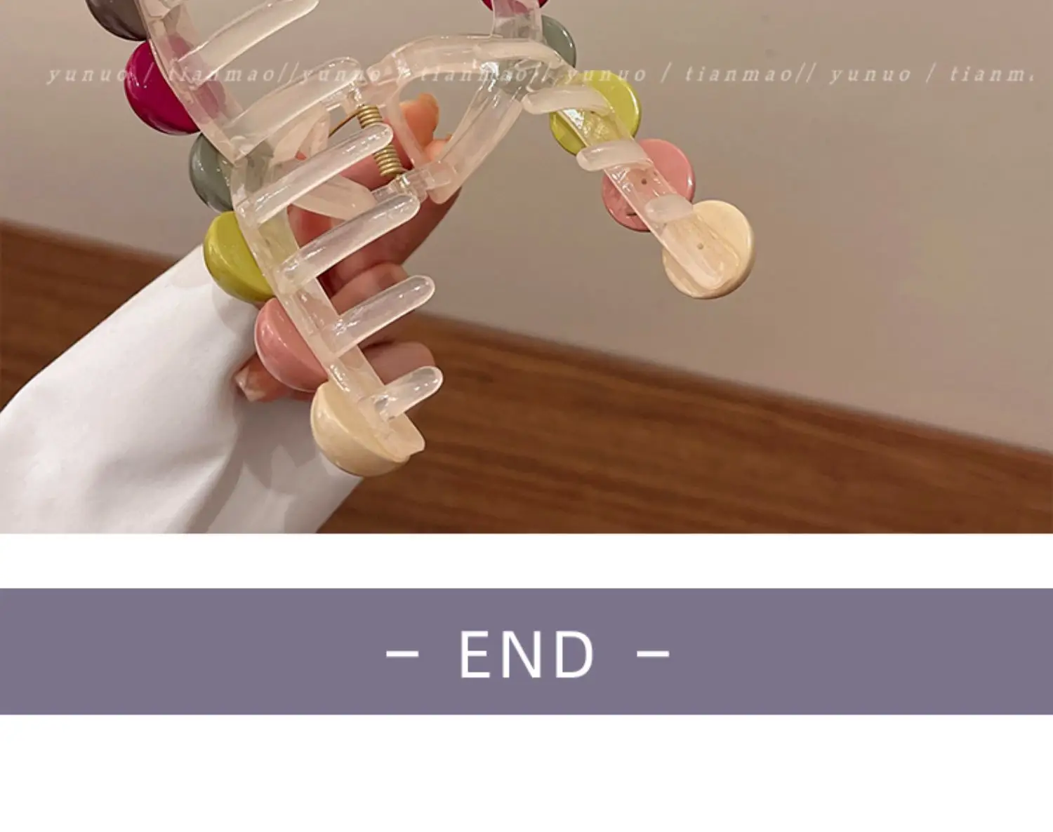 2023 New Clamp Large Hairpin with Rainbow Candy Clips — feature 16