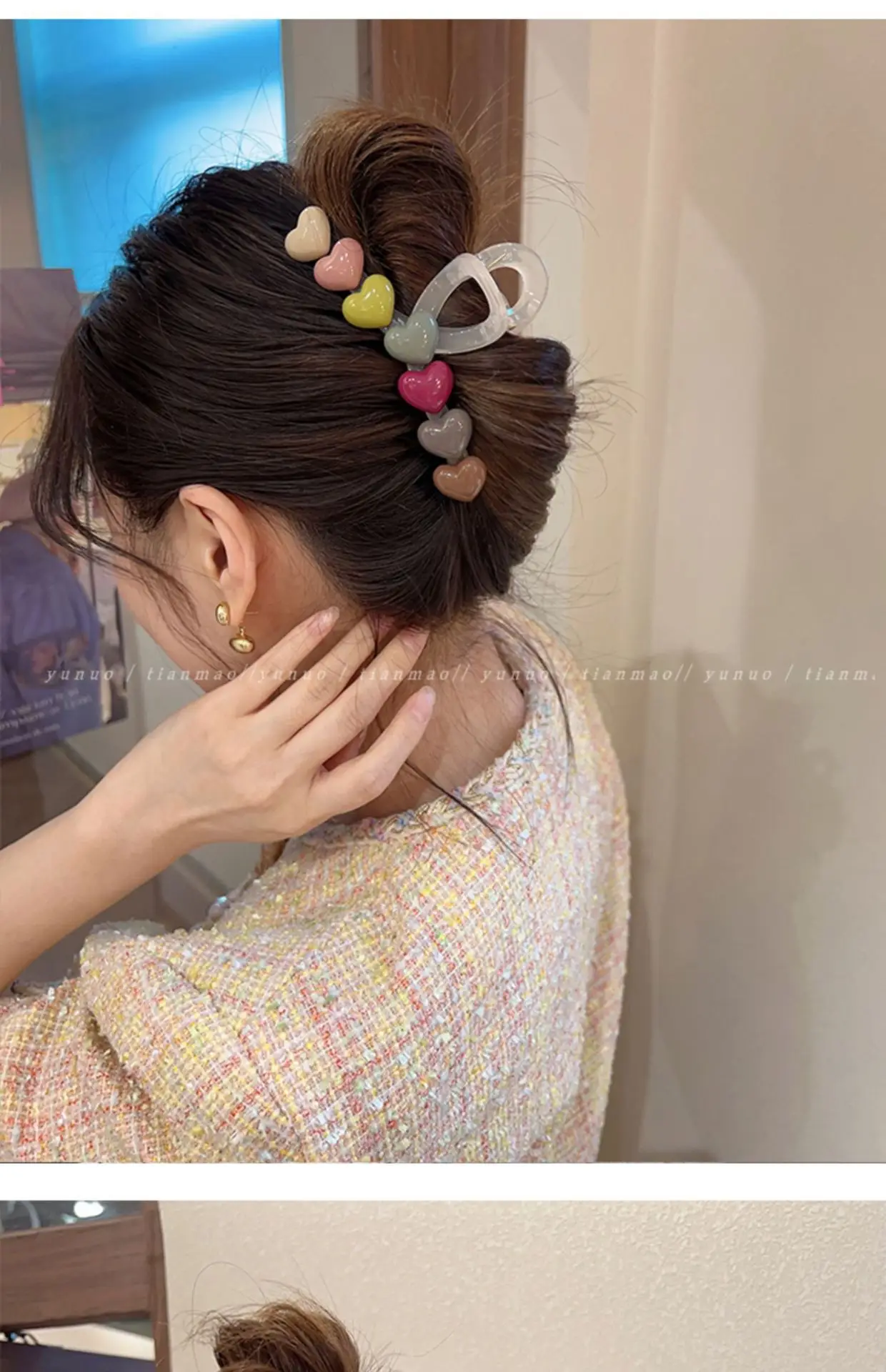 2023 New Clamp Large Hairpin with Rainbow Candy Clips — feature 3