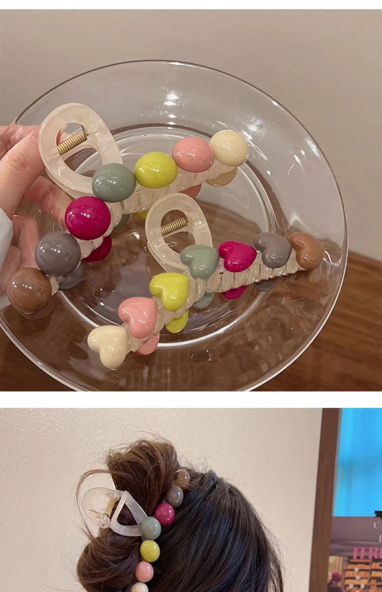 2023 New Clamp Large Hairpin with Rainbow Candy Clips — feature 9