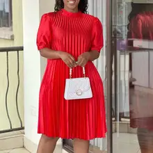 Blue Long Sleeve Dress for Women Large Size — feature 17