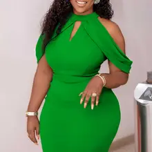 Blue Long Sleeve Dress for Women Large Size — feature 23