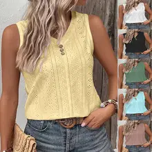 2025 Button Long Vest Dress Gold Striped — feature 17
