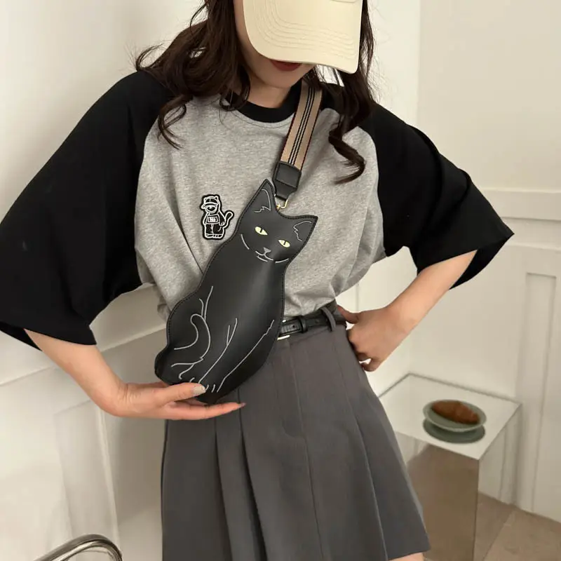 Cute Cat Chest Bag Women 2026 Korean Style - Image 3