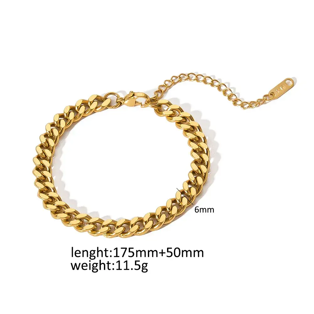 12mm European Cross Bracelet Titanium Steel 30g - Image 12