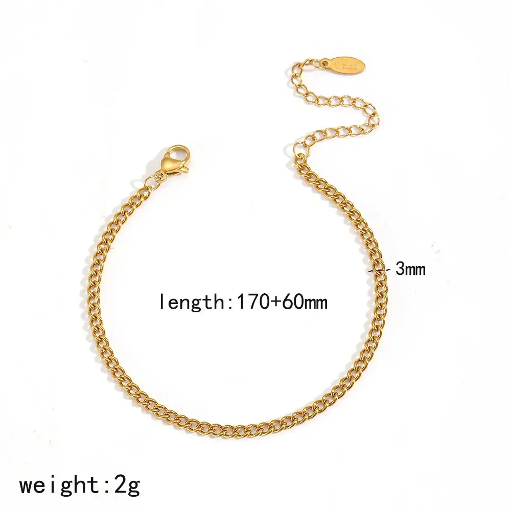 12mm European Cross Bracelet Titanium Steel 30g - Image 14