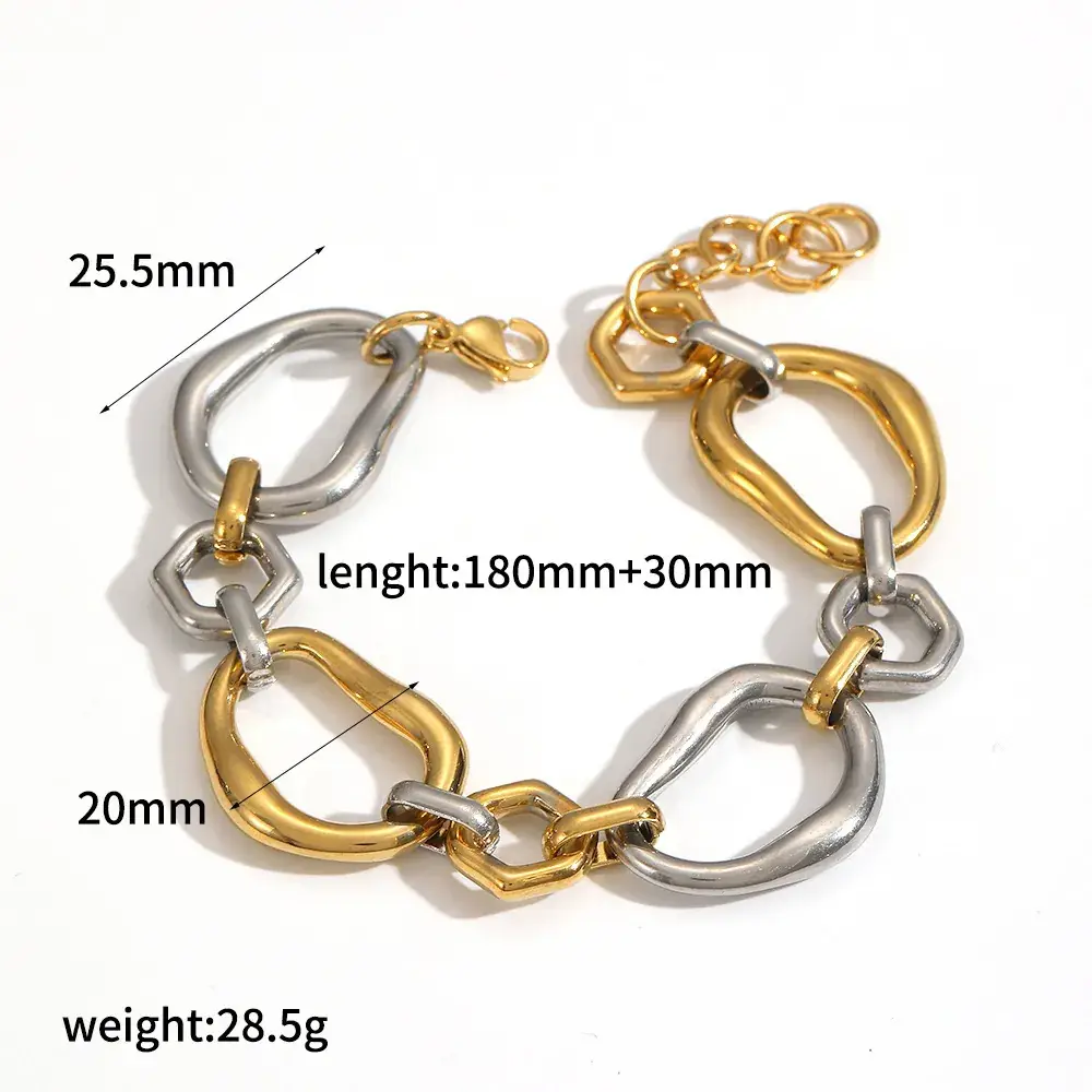 12mm European Cross Bracelet Titanium Steel 30g - Image 17