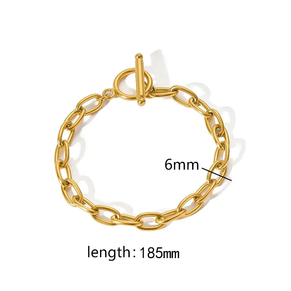 12mm European Cross Bracelet Titanium Steel 30g - Image 3