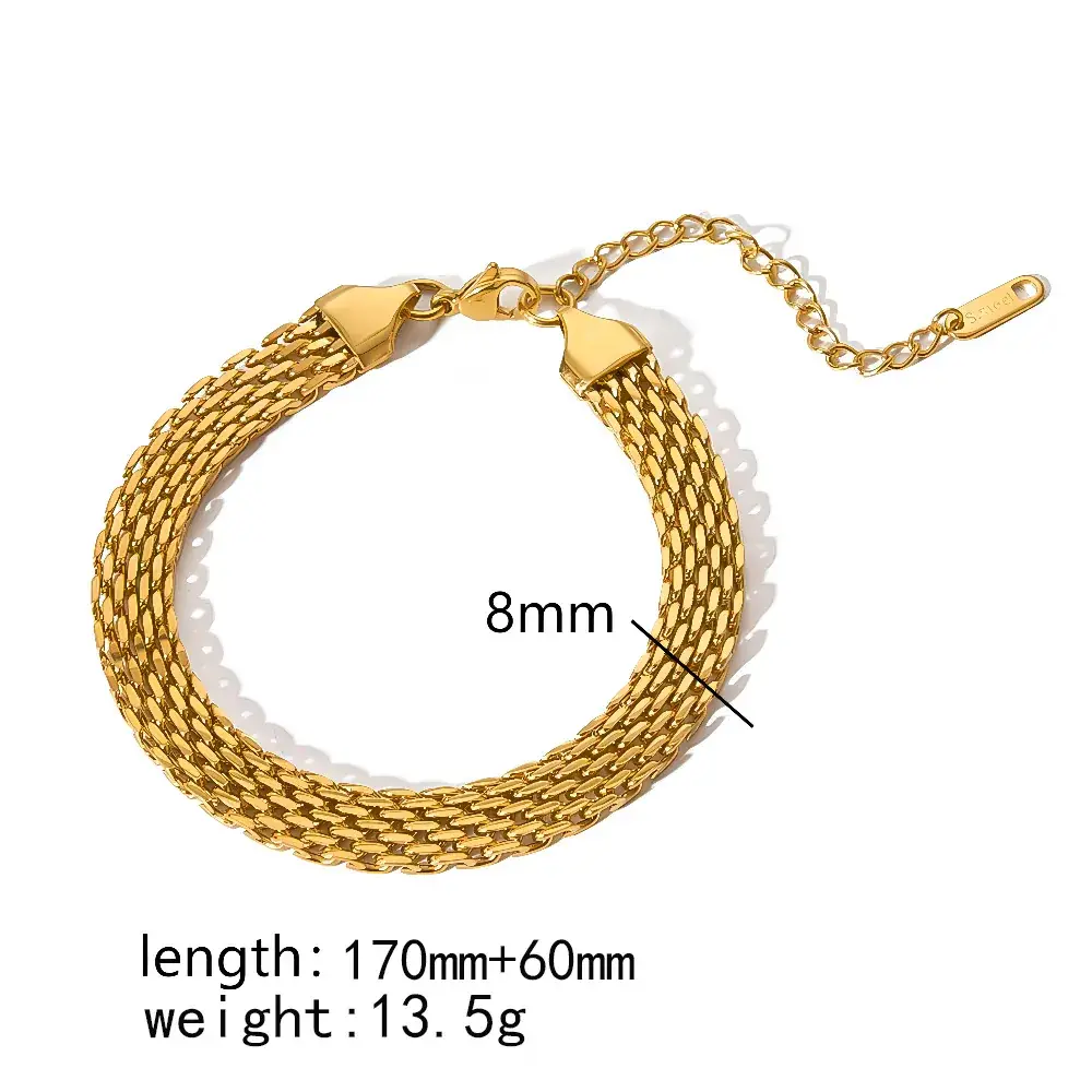 12mm European Cross Bracelet Titanium Steel 30g - Image 5