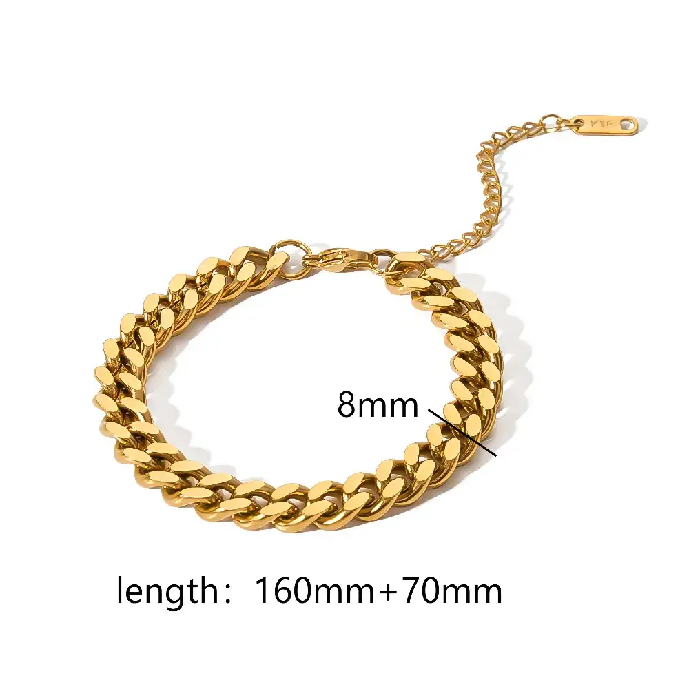12mm European Cross Bracelet Titanium Steel 30g - Image 9