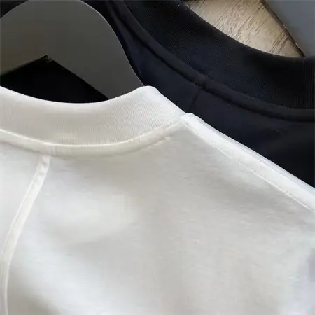 Women Black Cotton T-Shirt with Chic Collar - Image 11