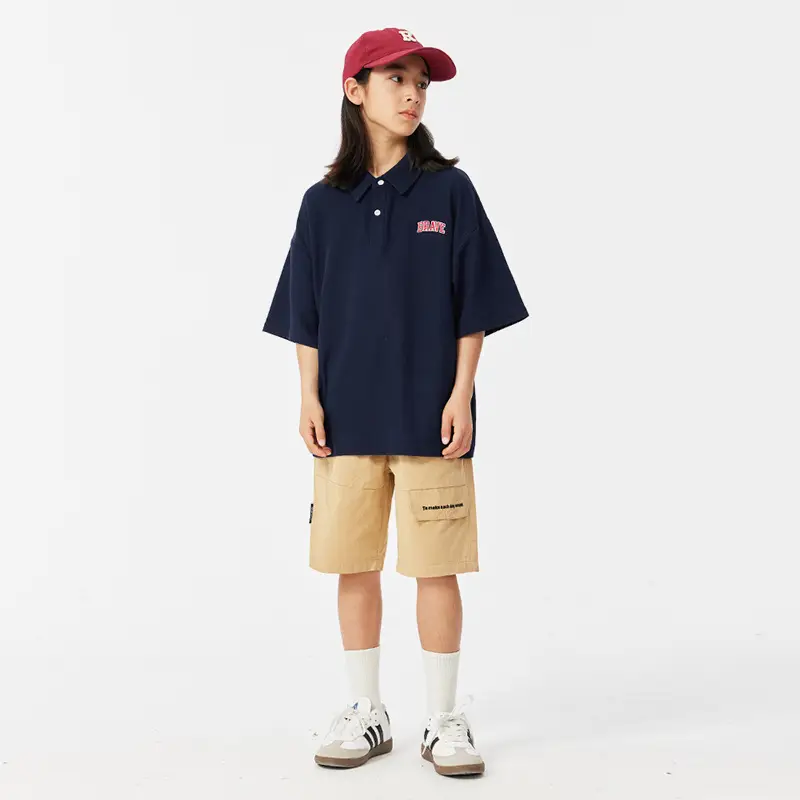 Kids Boys Navy Polo T-Shirt Short Sleeve