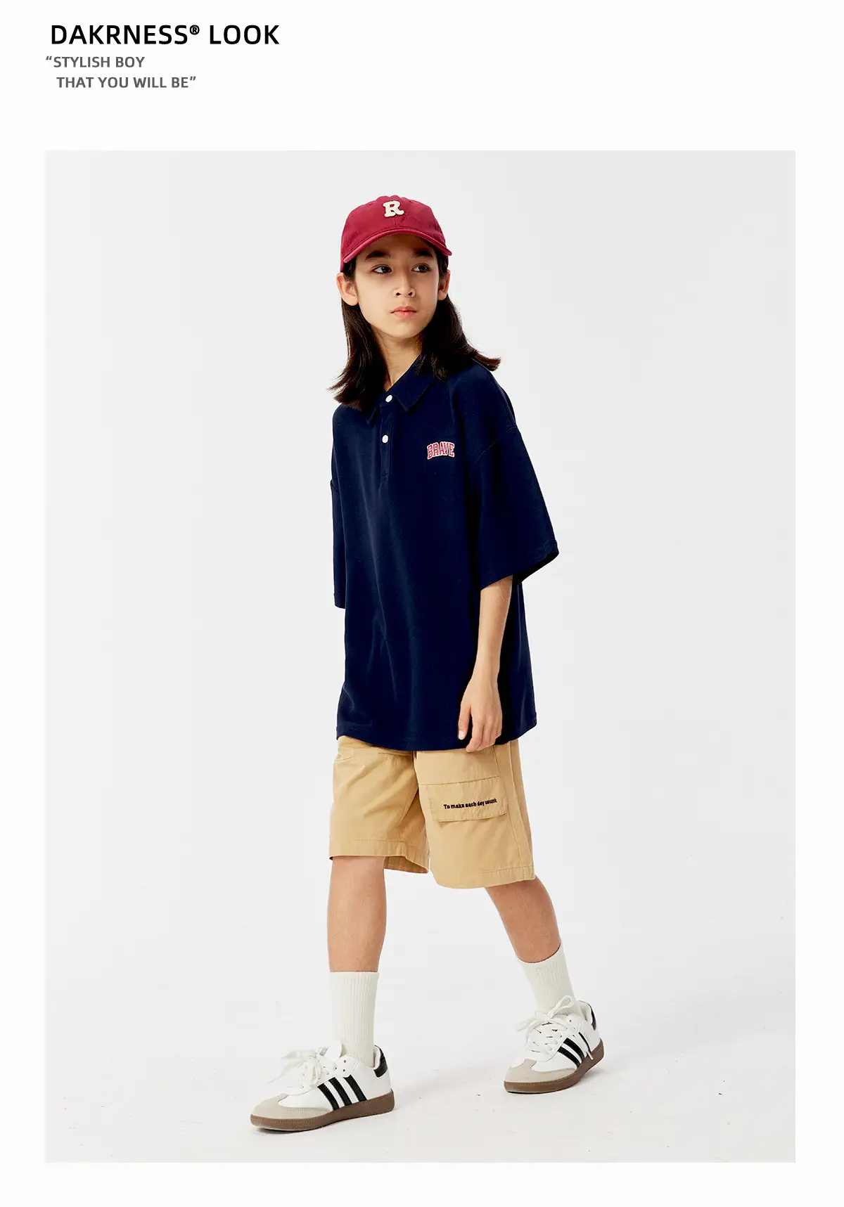 Kids Boys Navy Polo T-Shirt Short Sleeve — feature 16