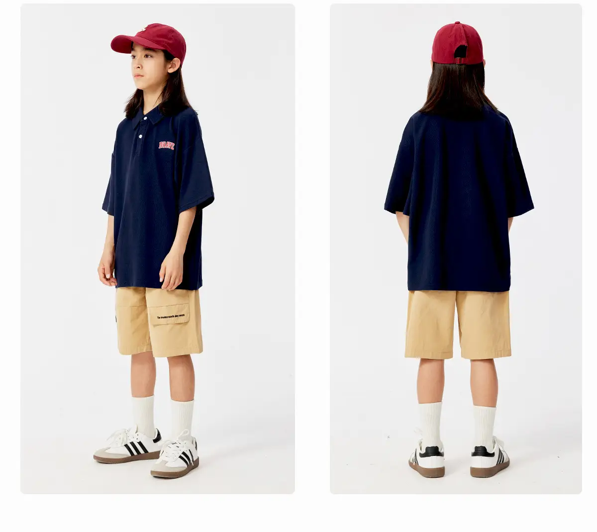 Kids Boys Navy Polo T-Shirt Short Sleeve — feature 18