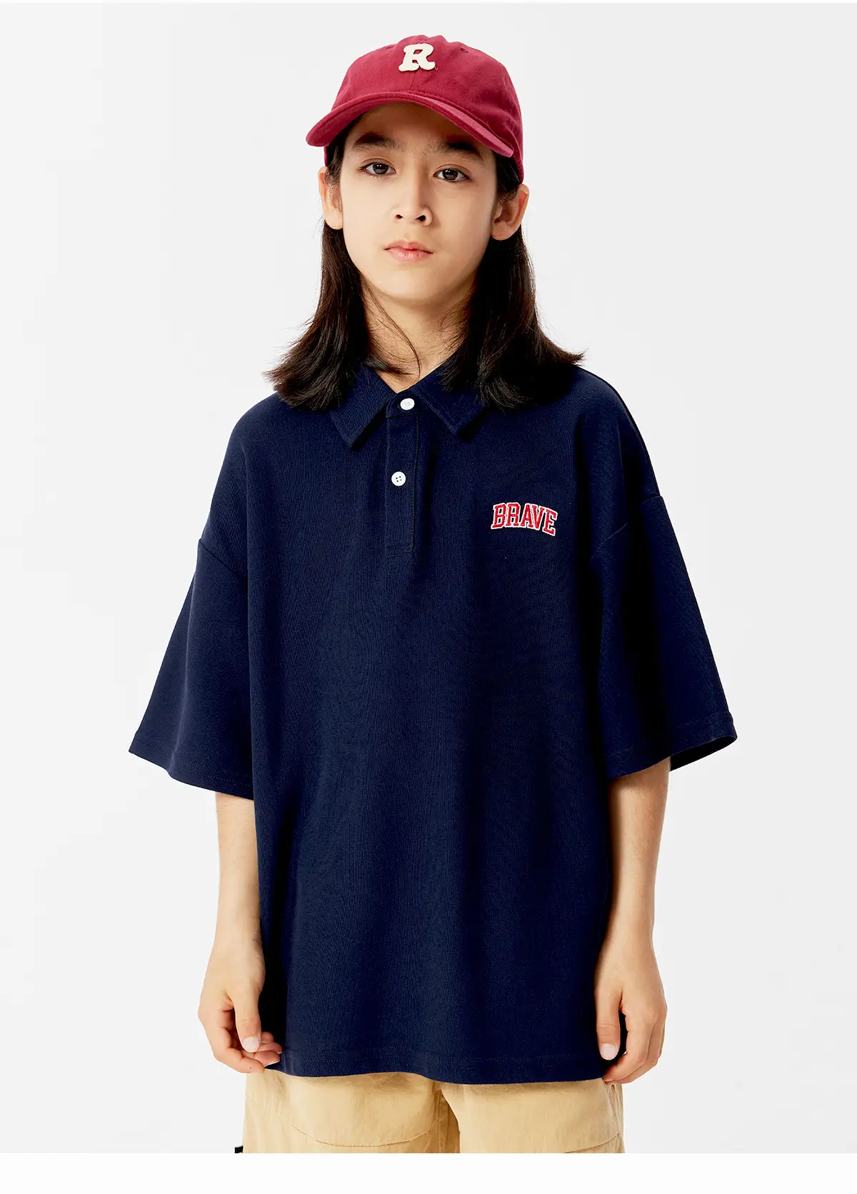 Kids Boys Navy Polo T-Shirt Short Sleeve — feature 19