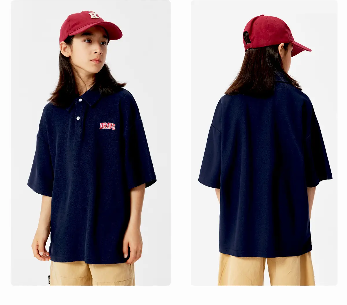 Kids Boys Navy Polo T-Shirt Short Sleeve — feature 21