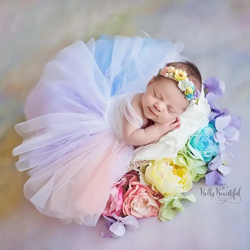 Newborn Princess Dress Full Moon Hundred Days Baby Suit - Image 4