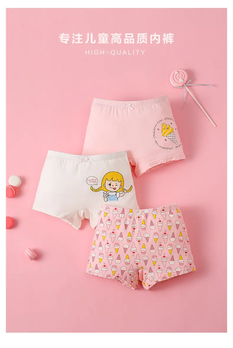 Girls Cotton Shorts Set Pink White Baby Boxer Shorts — feature 10