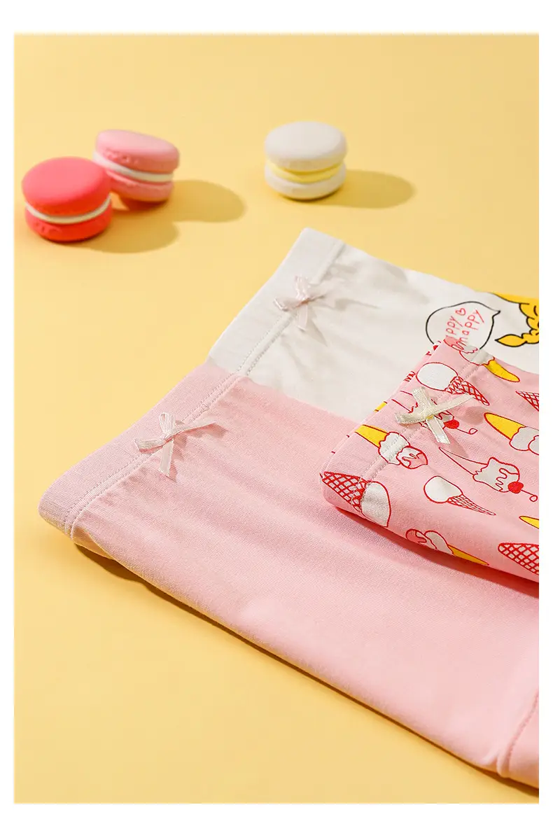 Girls Cotton Shorts Set Pink White Baby Boxer Shorts — feature 12