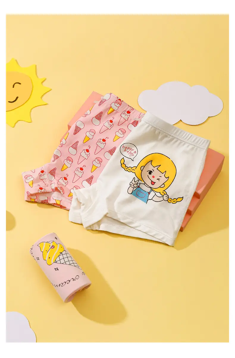 Girls Cotton Shorts Set Pink White Baby Boxer Shorts — feature 14