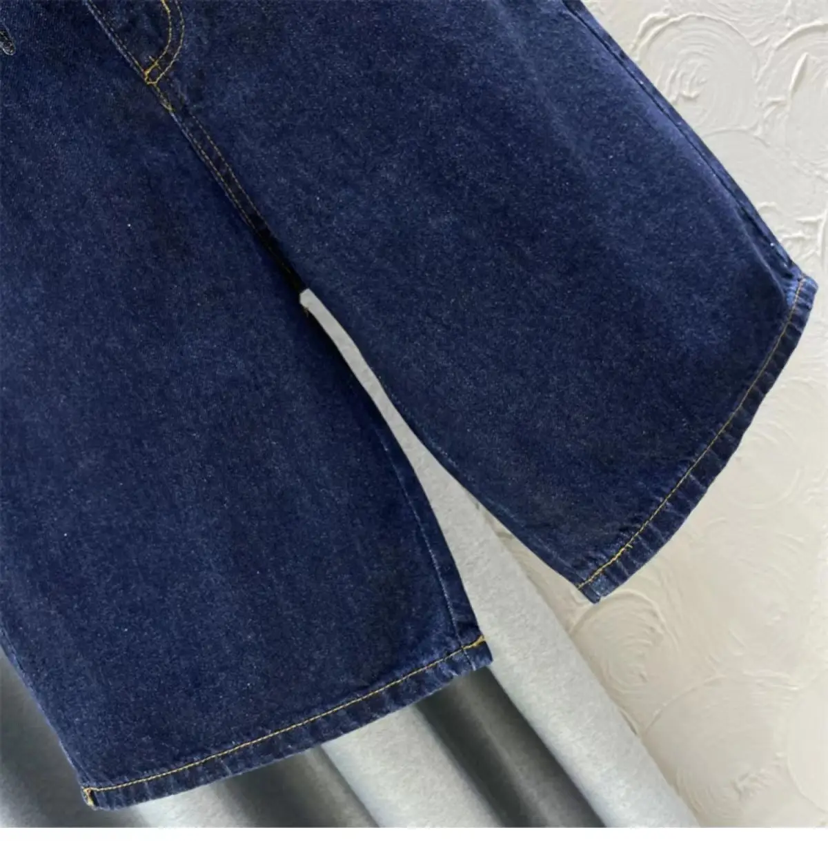 2024 Dark Blue Denim High Waist Women's Pants — feature 8