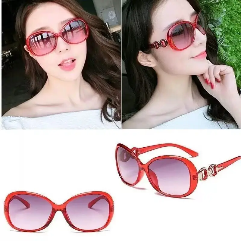 Classic Double-Buckle Sunglasses for Women Anti-Uv Internet Celebrity Fashionable Personalized Large-Frame Sunglasses - Image 8