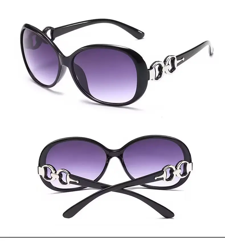 Classic Double-Buckle Sunglasses for Women Anti-Uv Internet Celebrity Fashionable Personalized Large-Frame Sunglasses — feature 10