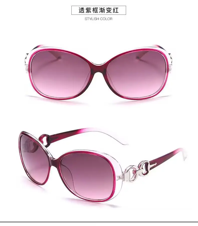 Classic Double-Buckle Sunglasses for Women Anti-Uv Internet Celebrity Fashionable Personalized Large-Frame Sunglasses — feature 11