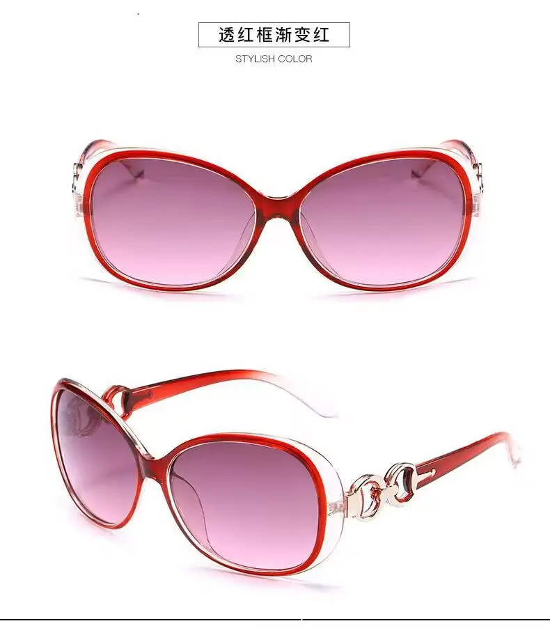 Classic Double-Buckle Sunglasses for Women Anti-Uv Internet Celebrity Fashionable Personalized Large-Frame Sunglasses — feature 12