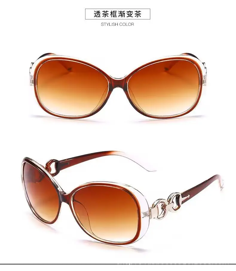 Classic Double-Buckle Sunglasses for Women Anti-Uv Internet Celebrity Fashionable Personalized Large-Frame Sunglasses — feature 13