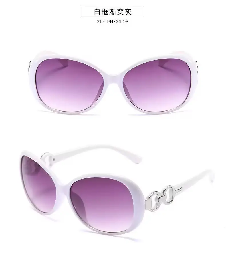 Classic Double-Buckle Sunglasses for Women Anti-Uv Internet Celebrity Fashionable Personalized Large-Frame Sunglasses — feature 14