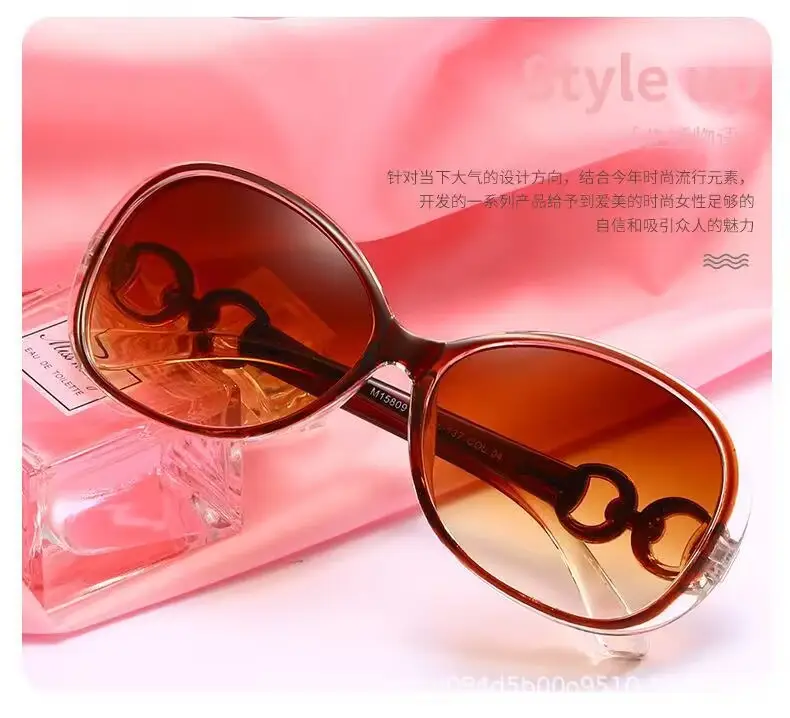 Classic Double-Buckle Sunglasses for Women Anti-Uv Internet Celebrity Fashionable Personalized Large-Frame Sunglasses — feature 3