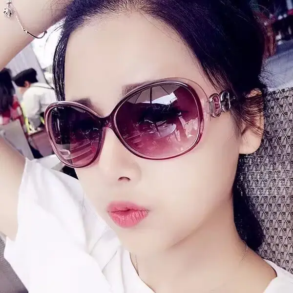 Classic Double-Buckle Sunglasses for Women Anti-Uv Internet Celebrity Fashionable Personalized Large-Frame Sunglasses - Image 3