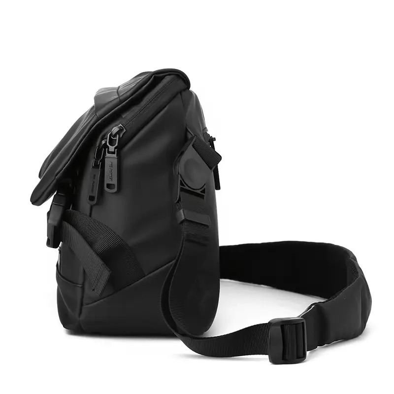 Men's Black Crossbody Shoulder Bag Large Capacity