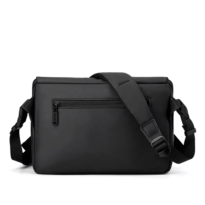 Men's Black Crossbody Shoulder Bag Large Capacity