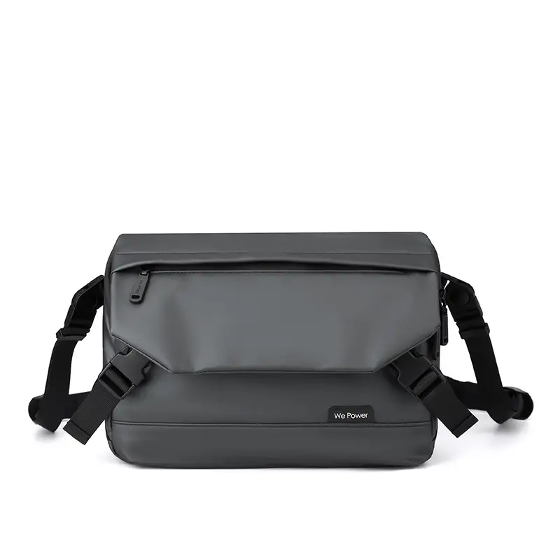 Men's Black Crossbody Shoulder Bag Large Capacity