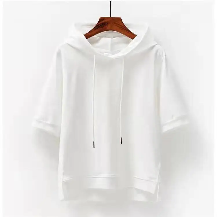 Women Grey Hooded Sweatshirt 2024 New Summer - Image 3
