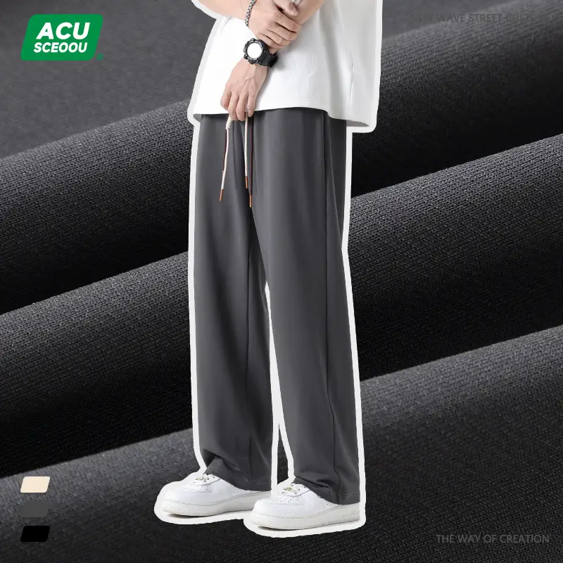 Acu Men Drawstring Wide Leg Pants 2026
