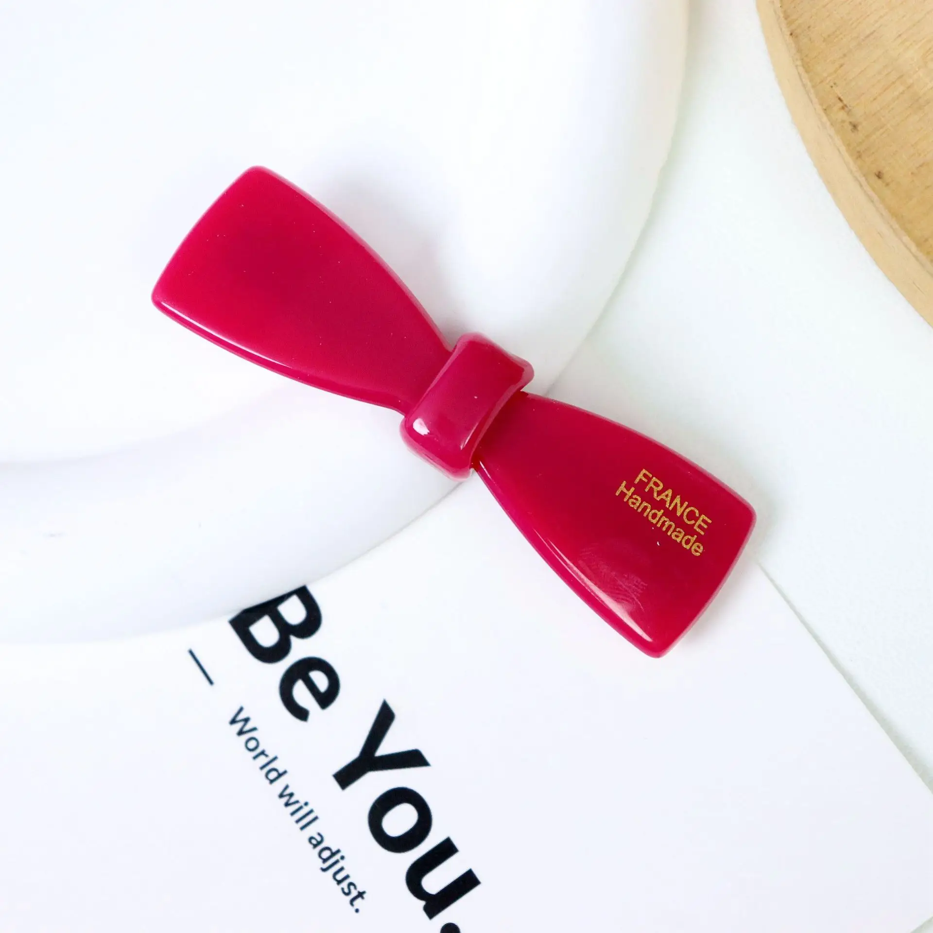 Korean Style Fresh Bow Hairpin with Gold Label - Image 11
