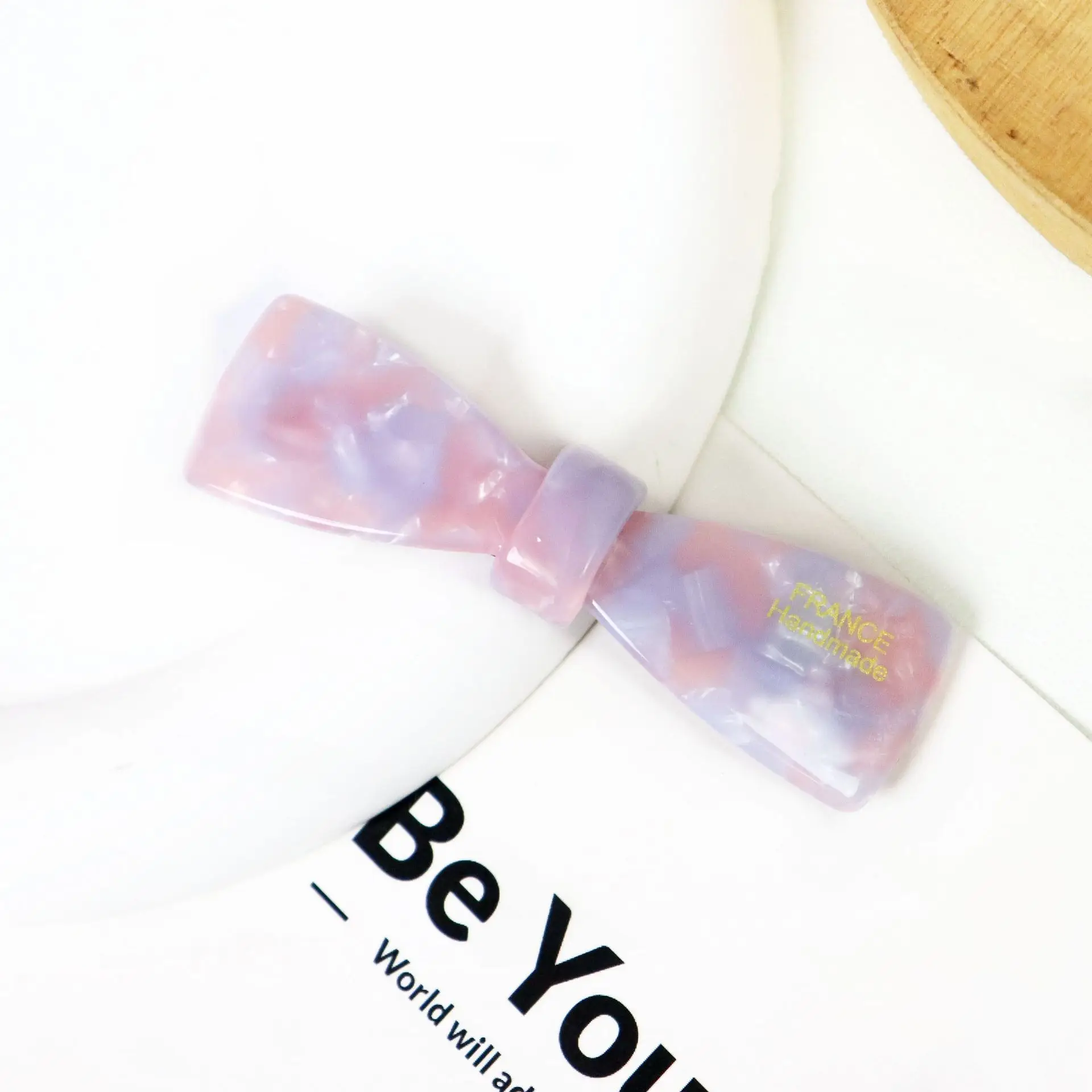 Korean Style Fresh Bow Hairpin with Gold Label - Image 7